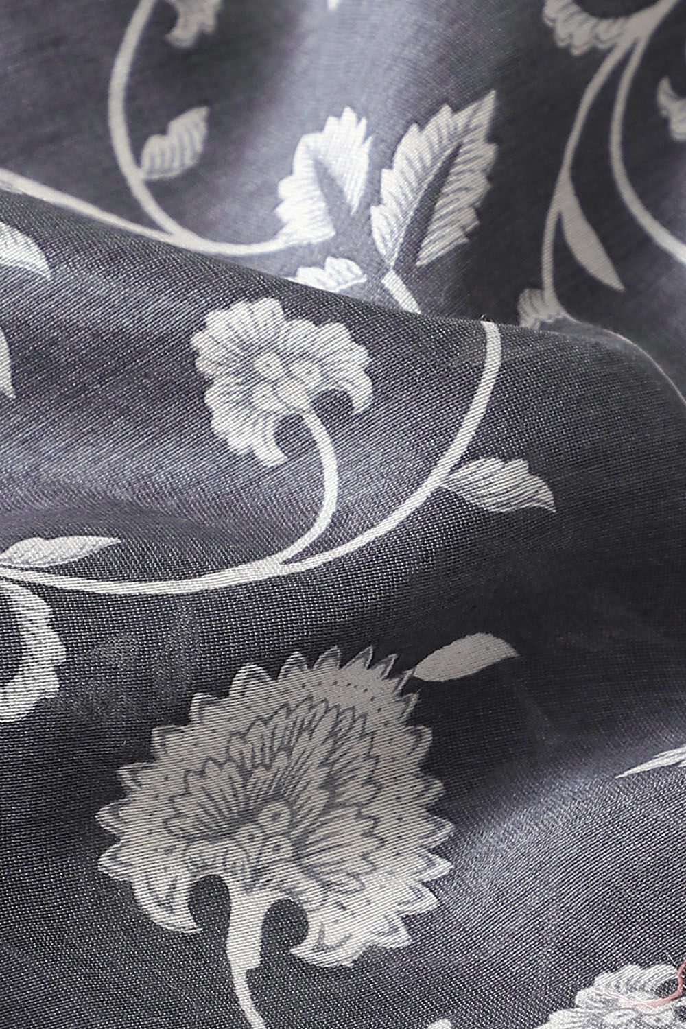 Grey Pure Silk Cotton Printed Saree image number null