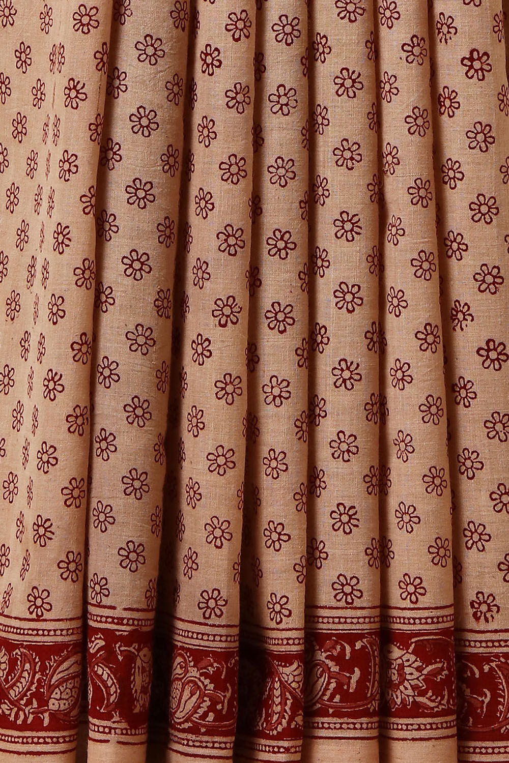 Beige Pure Khadi Cotton Printed Kalamkari Saree image number null