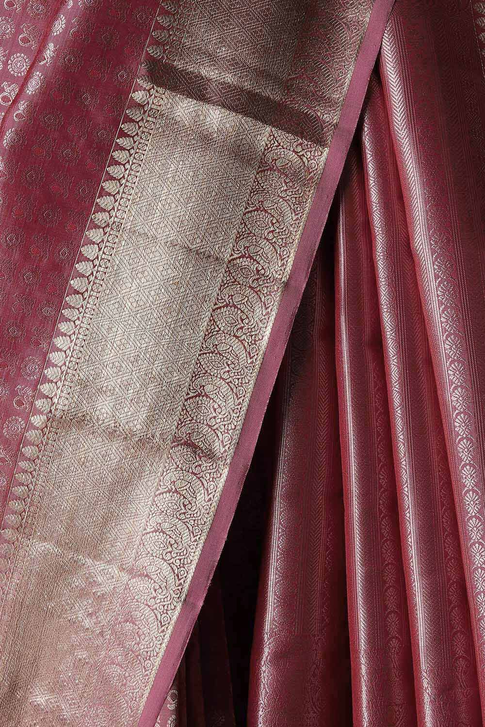 Red Pure Silk Kanjivaram Saree image number null