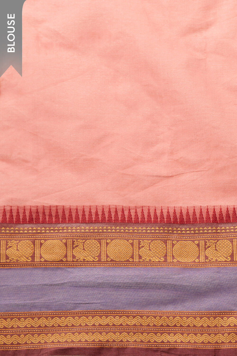 Pink Woven Pure South Cotton Saree image number null