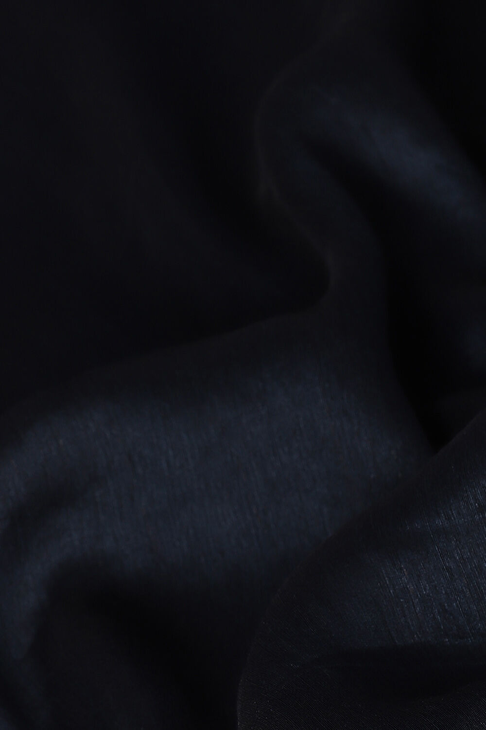 Dark Blue Pure Silk Linen Jamdani Saree image number null
