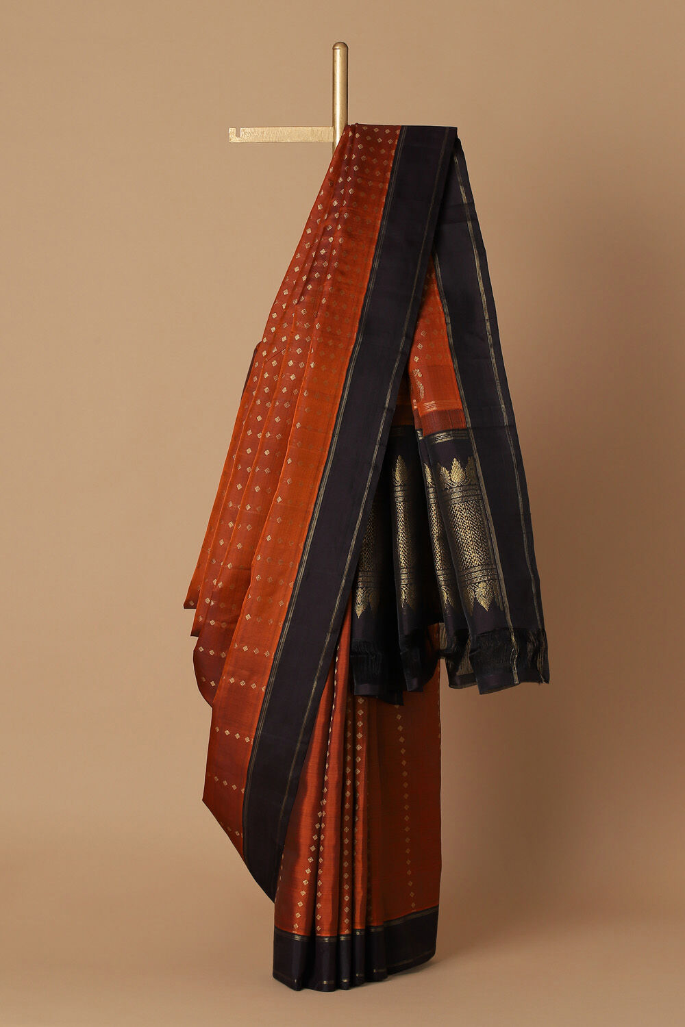 Orange Pure Silk Kanjivaram Saree image number null