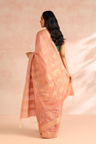 Pink Woven Pure Tussar Silk Saree thumbnail image number null