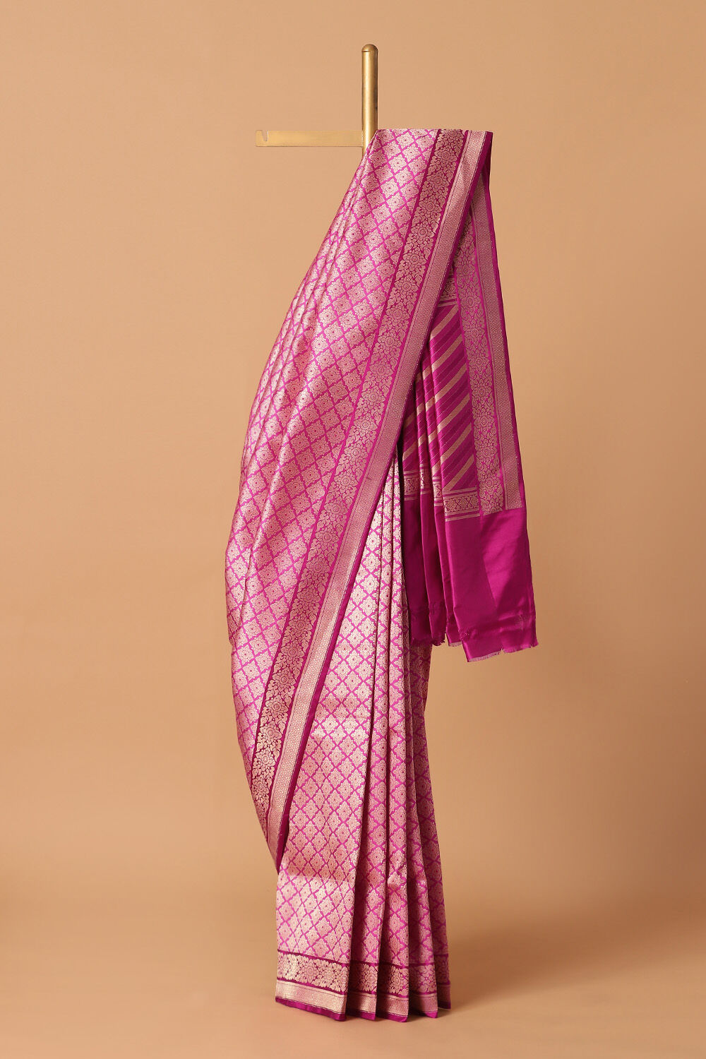 Pink Pure Silk Banarasi Brocade Saree image number null
