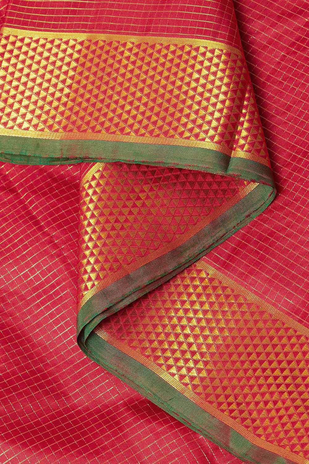 Red Pure Silk Kanjivaram Saree image number null