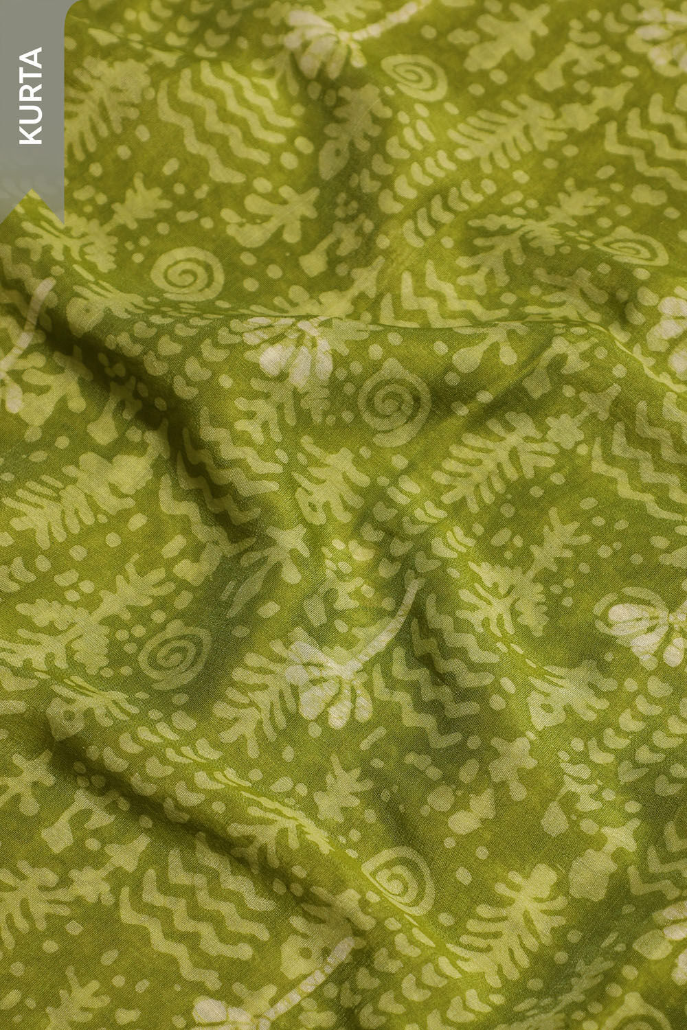 Light Green Block Printed Pure Silk Cotton Unstitched Suit Set image number null