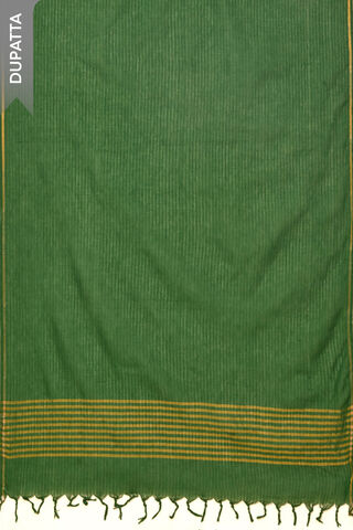 Dark Green Woven Pure Cotton Unstitched Suit Set thumbnail image number null