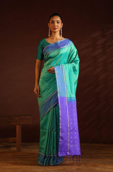 Green South Pure Silk Woven Saree