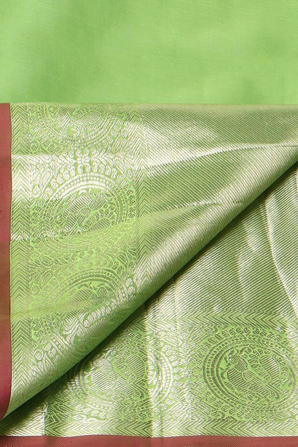 Light Green Pure Silk Kanjivaram Saree image number null