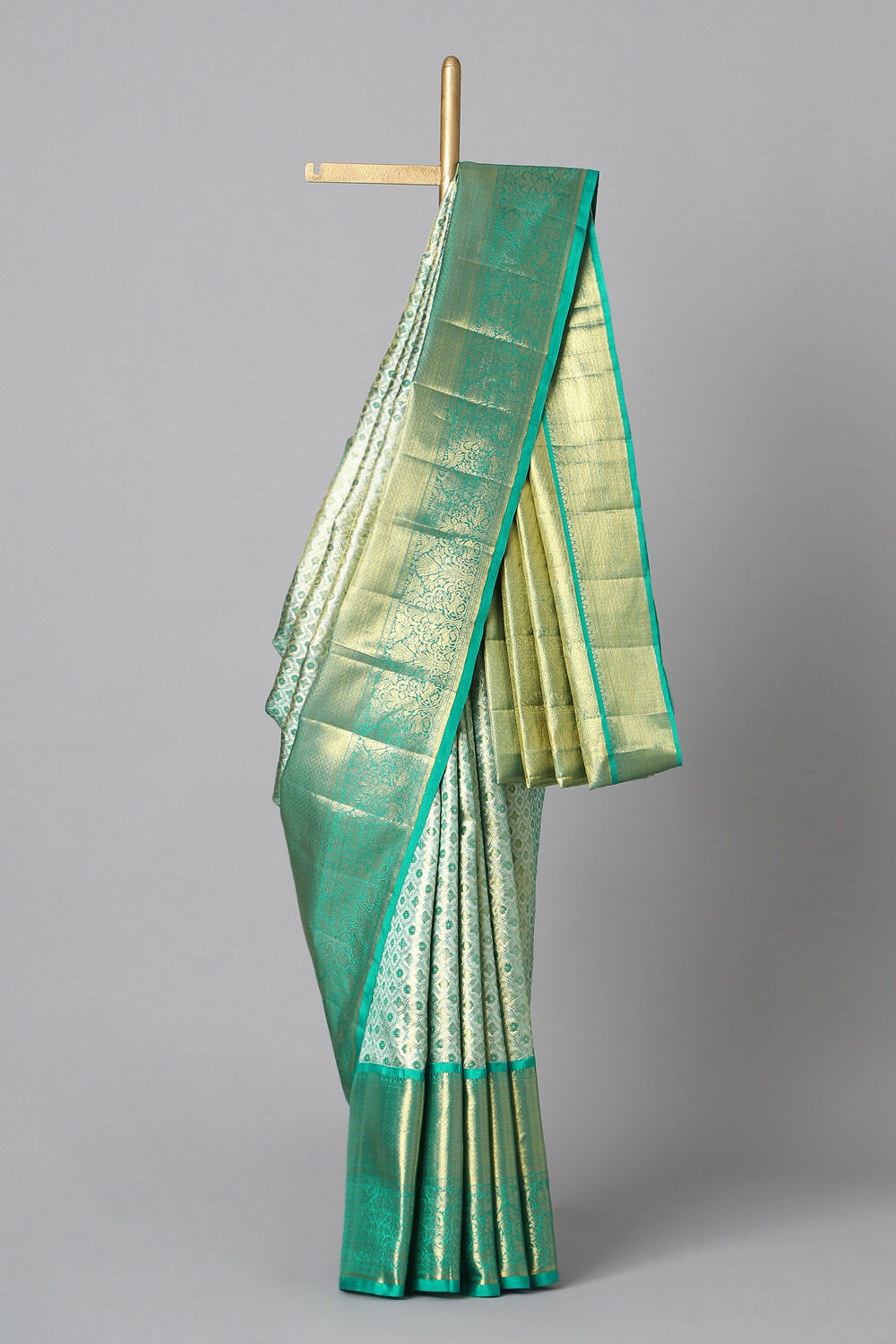 Gold Pure Silk Tissue Kanjivaram Saree image number null