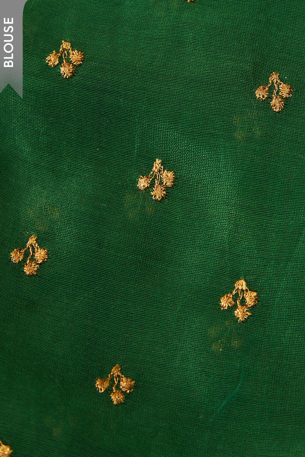 Off White Pure Silk Cotton Block Printed Embroidered Saree image number null