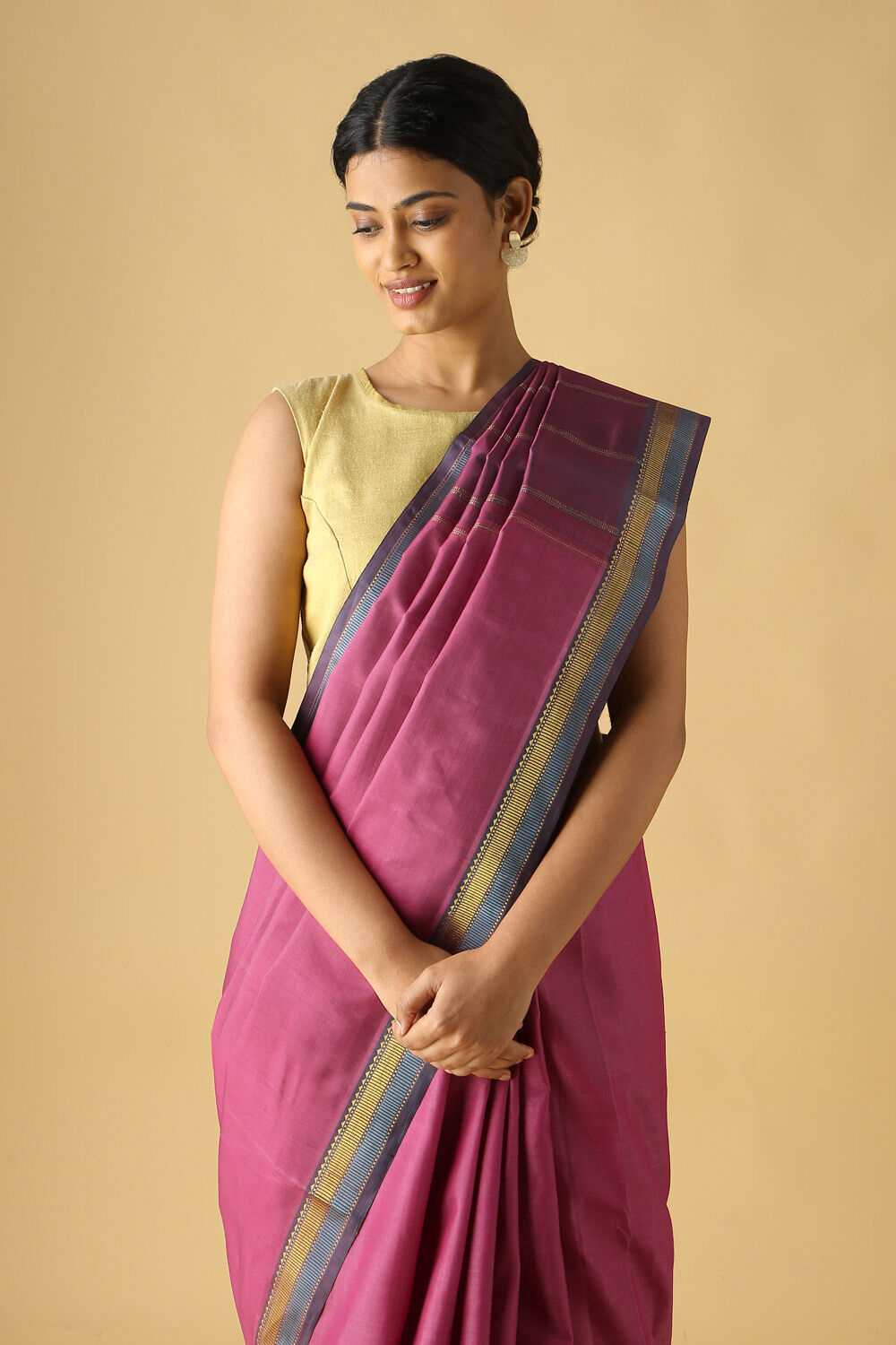 Pink Pure Silk Kanjivaram Saree image number null
