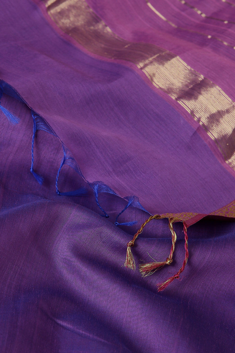 Purple Pure Silk Cotton Maheswari Saree image number null