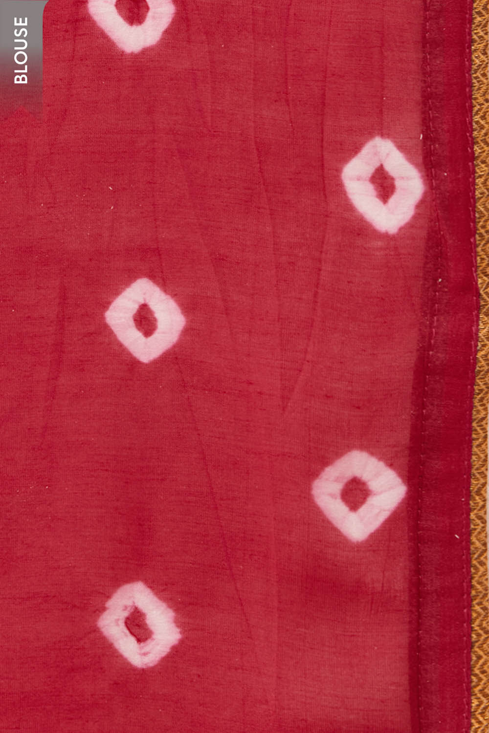 Red Gujarat Pure Silk Cotton Tie & Dye Bandhni Saree image number null