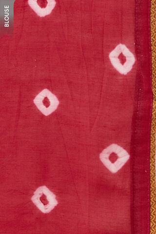Red Gujarat Pure Silk Cotton Tie & Dye Bandhni Saree thumbnail image number null
