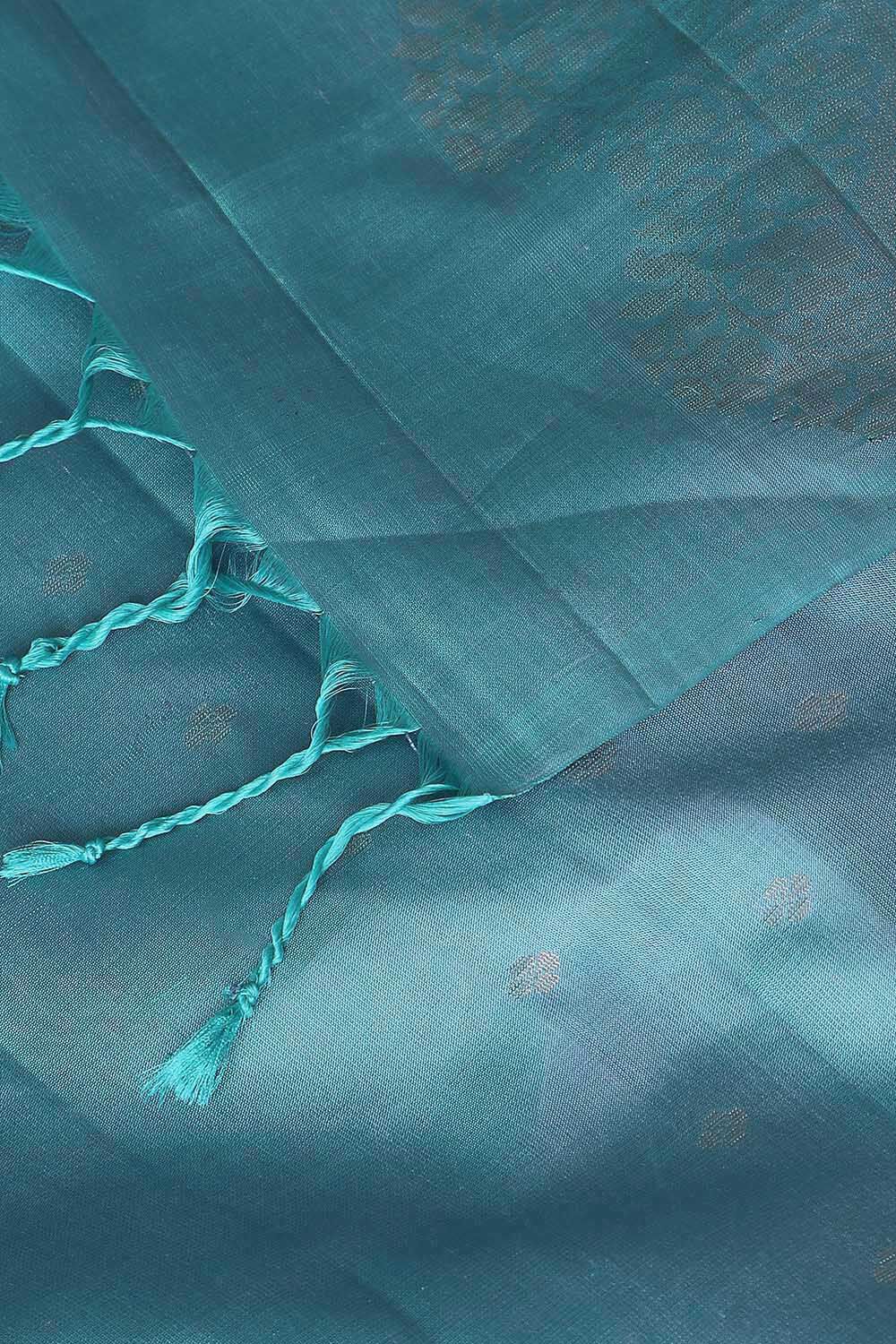Light Blue Pure Silk South Saree image number null