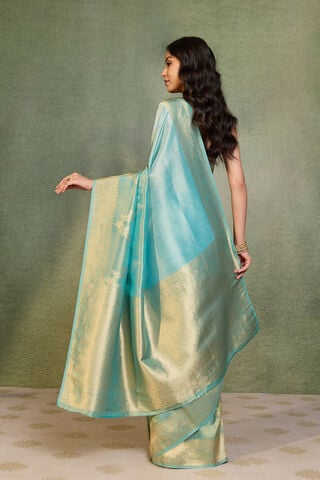 Light Blue   Woven Viscose Tissue Saree thumbnail image number null