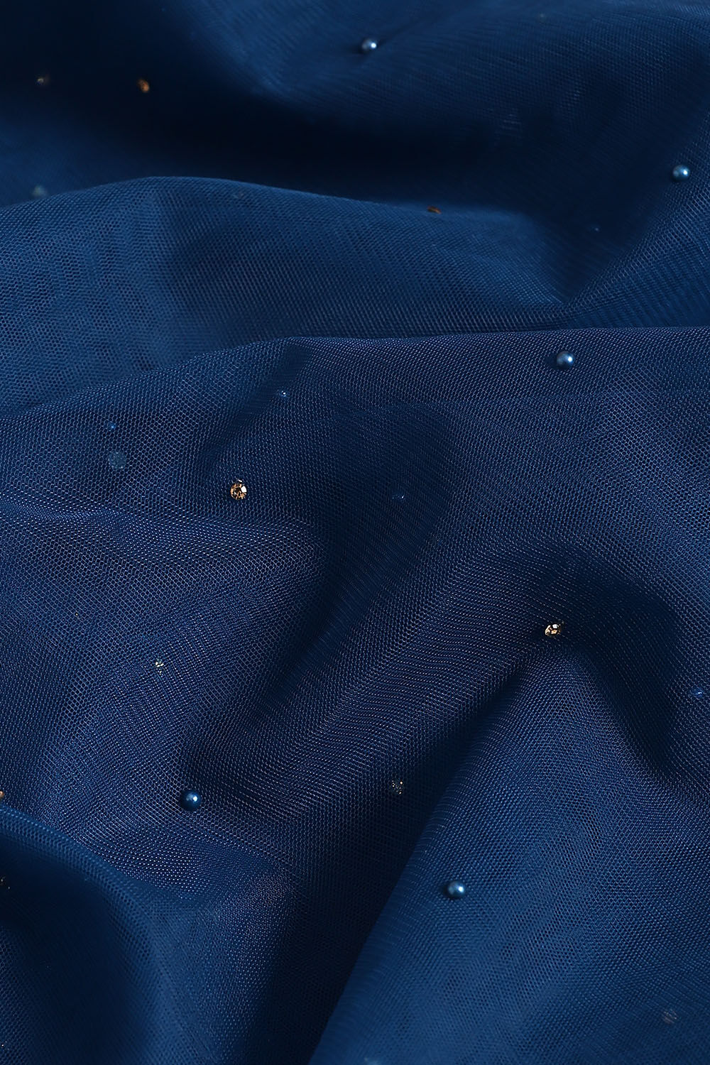 Blue Pure Embroidered Saree image number null
