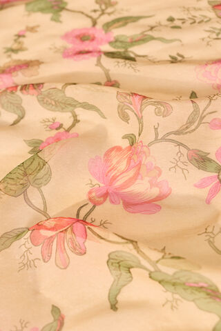 Beige Screen Printed Viscose Chiffon Saree thumbnail image number null