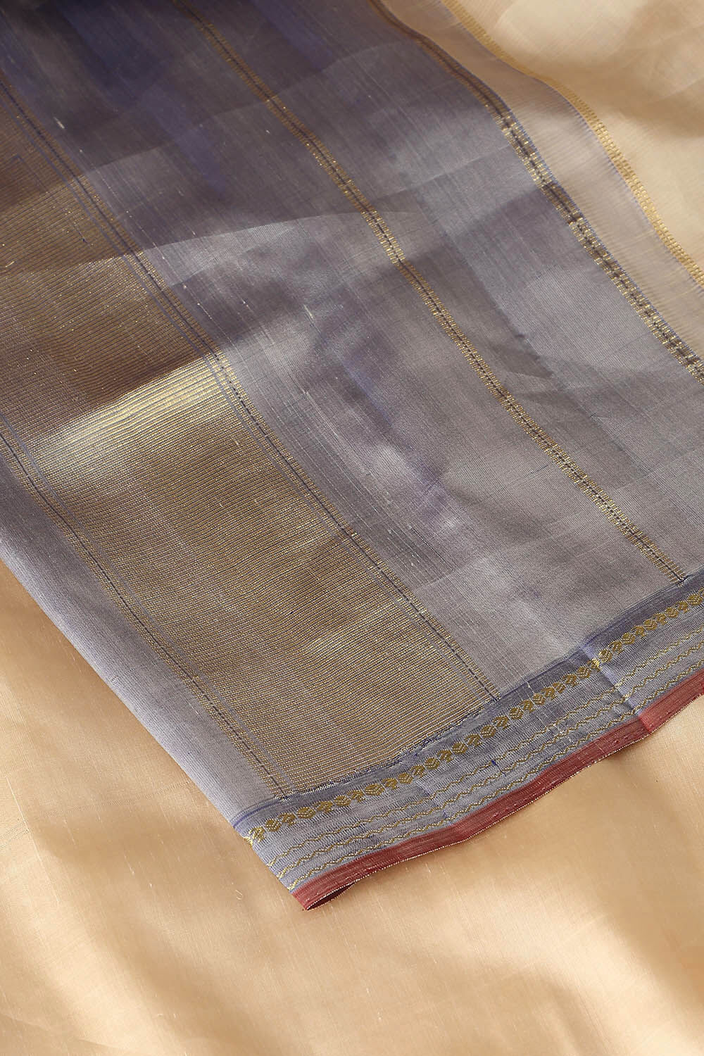 Beige Pure Silk Kanjivaram Saree image number null