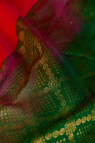 Red Woven Pure Silk Tussar Saree thumbnail image number null