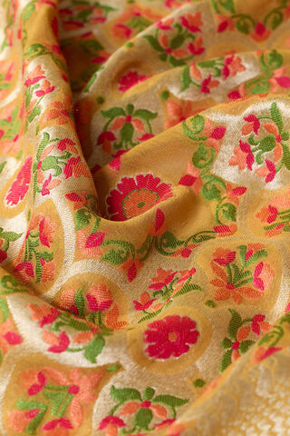 Yellow Woven Pure Viscose Saree thumbnail image number null
