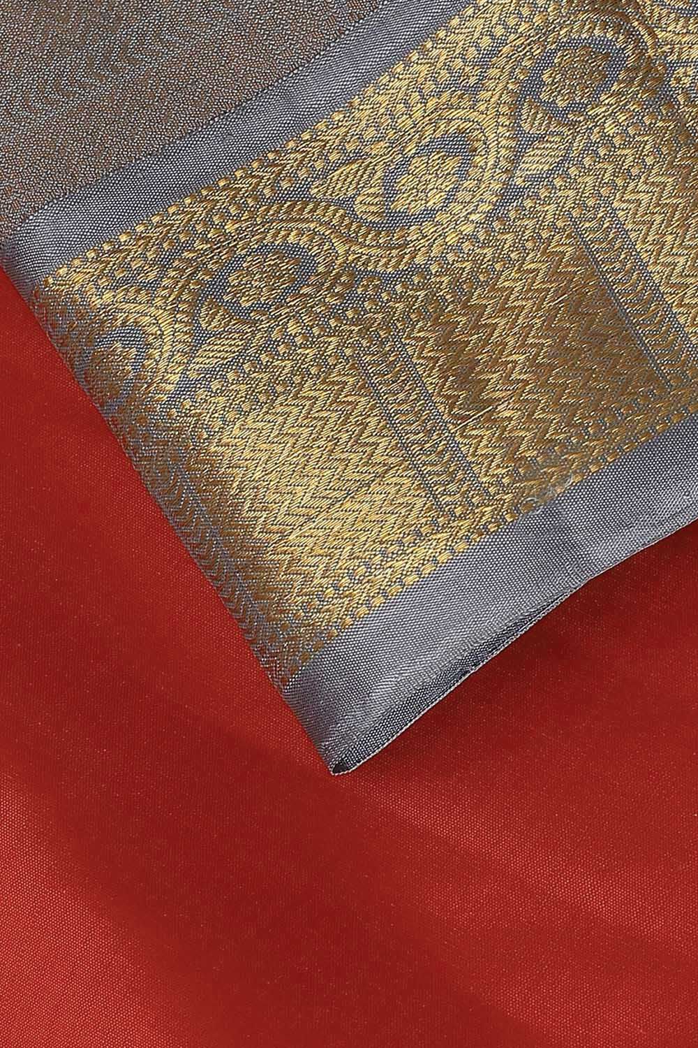 Red Pure Silk Kanjivaram Saree image number null