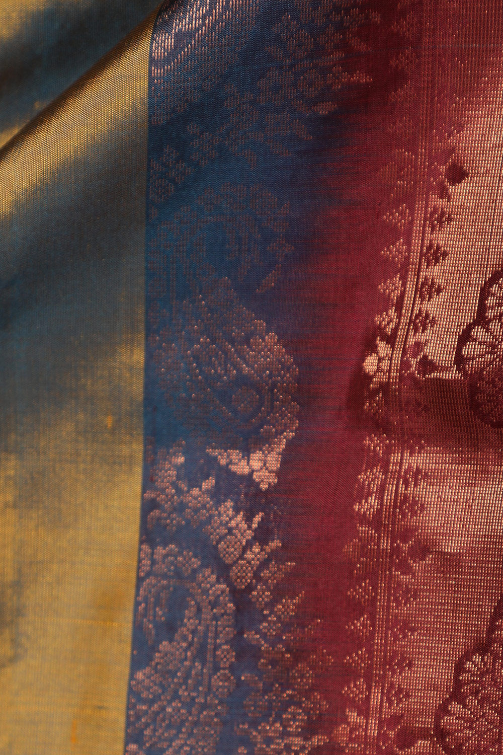 Blue South Pure Silk Woven Saree image number null
