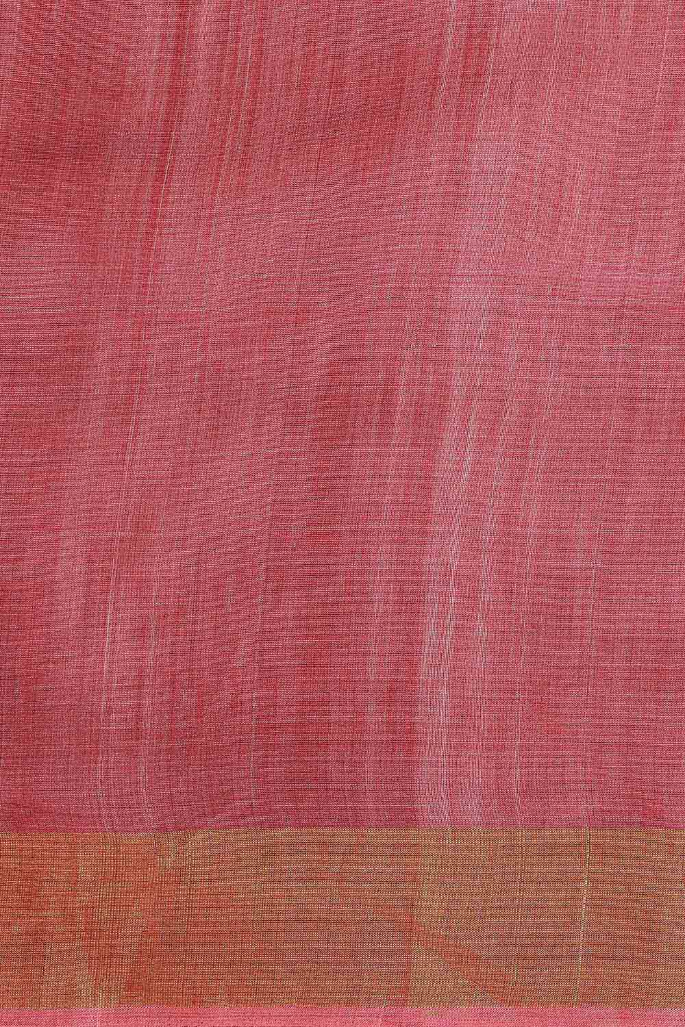 Dark Red Pure Khadi Silk Bhagalpur Saree image number null