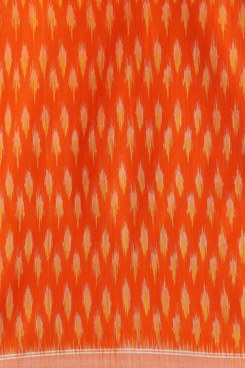 Orange Pure Cotton Pochampalli Ikat Saree image number null