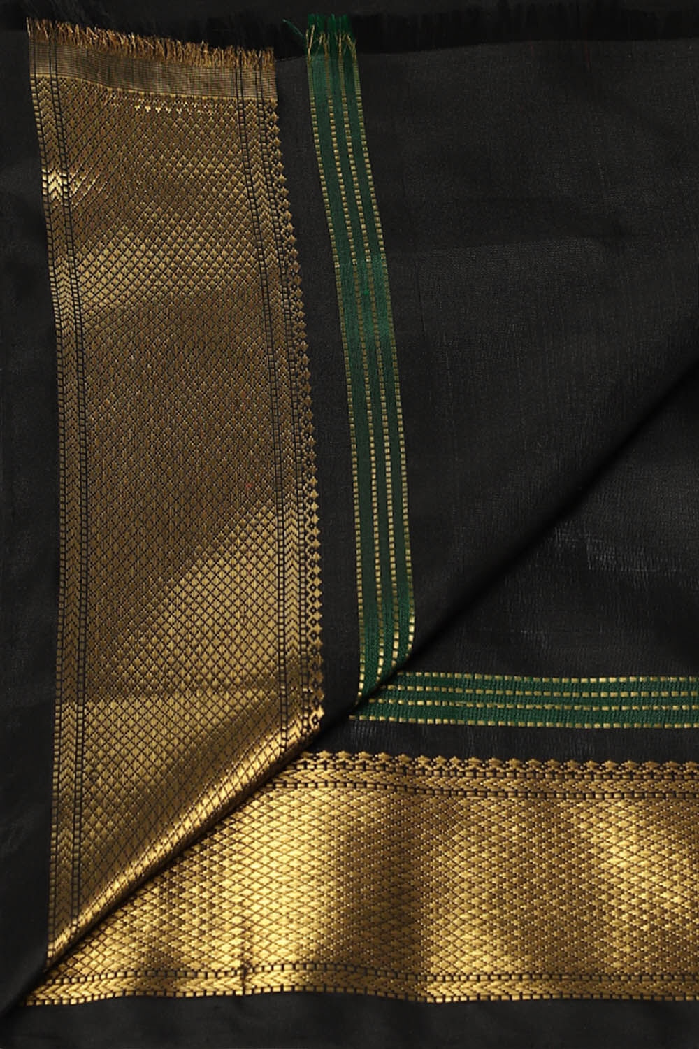 Black Pure Silk Kanjivaram Saree image number null