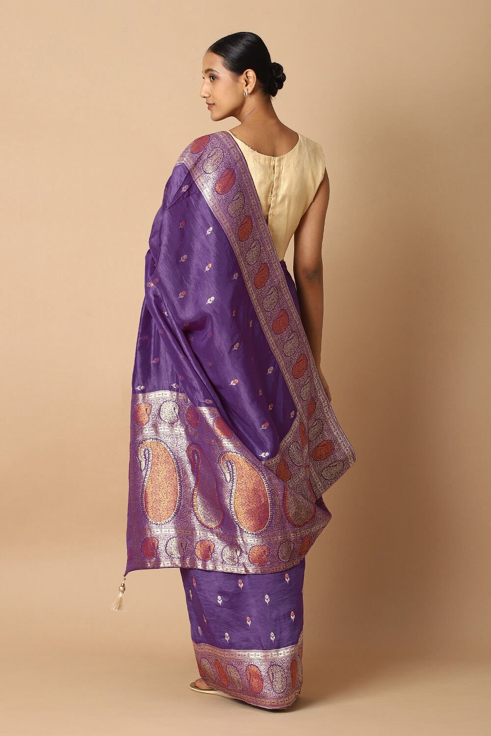 Purple Pure Luxe Vegan Saree image number null