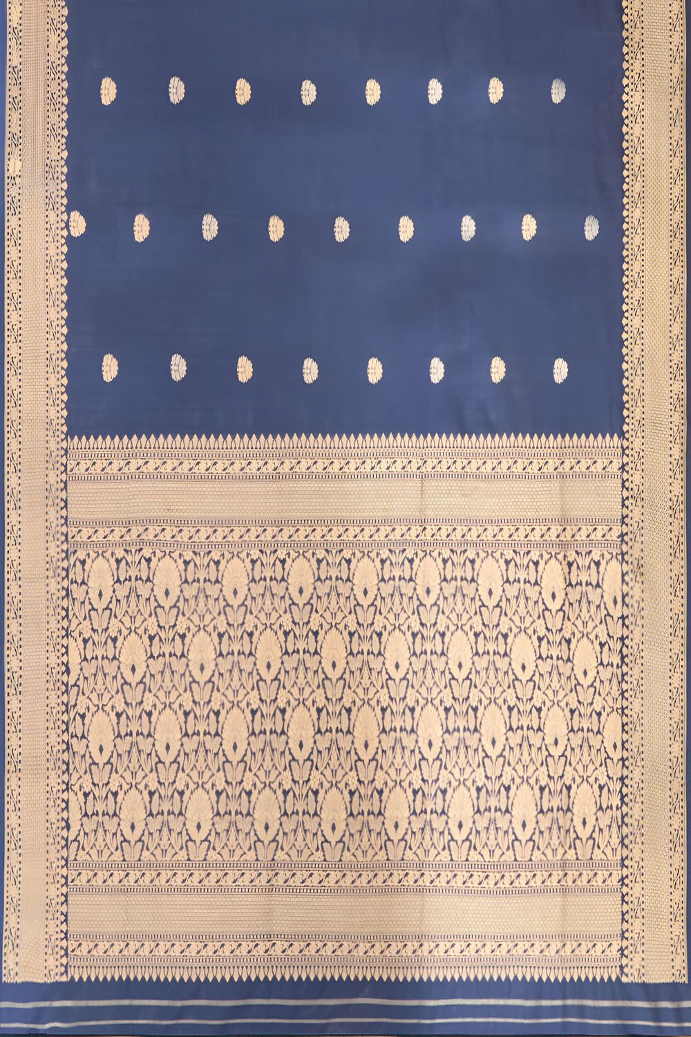 Dark Blue Pure Silk Kadwa Banarasi Saree image number null