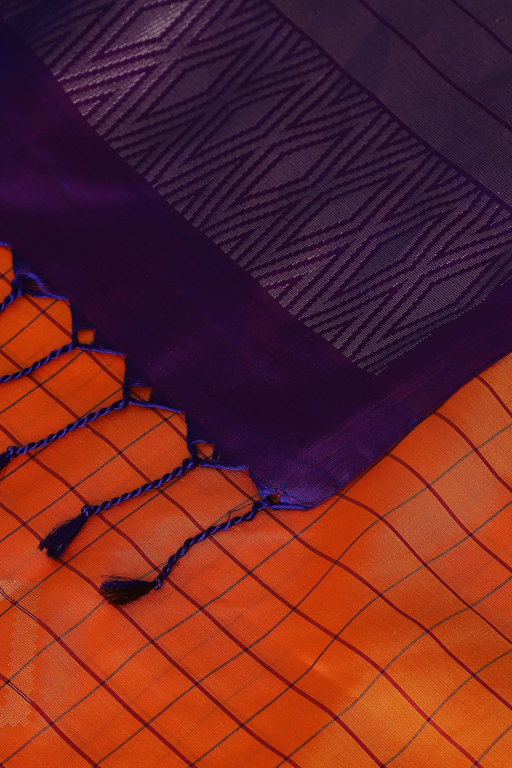 Orange Pure Silk South Saree image number null