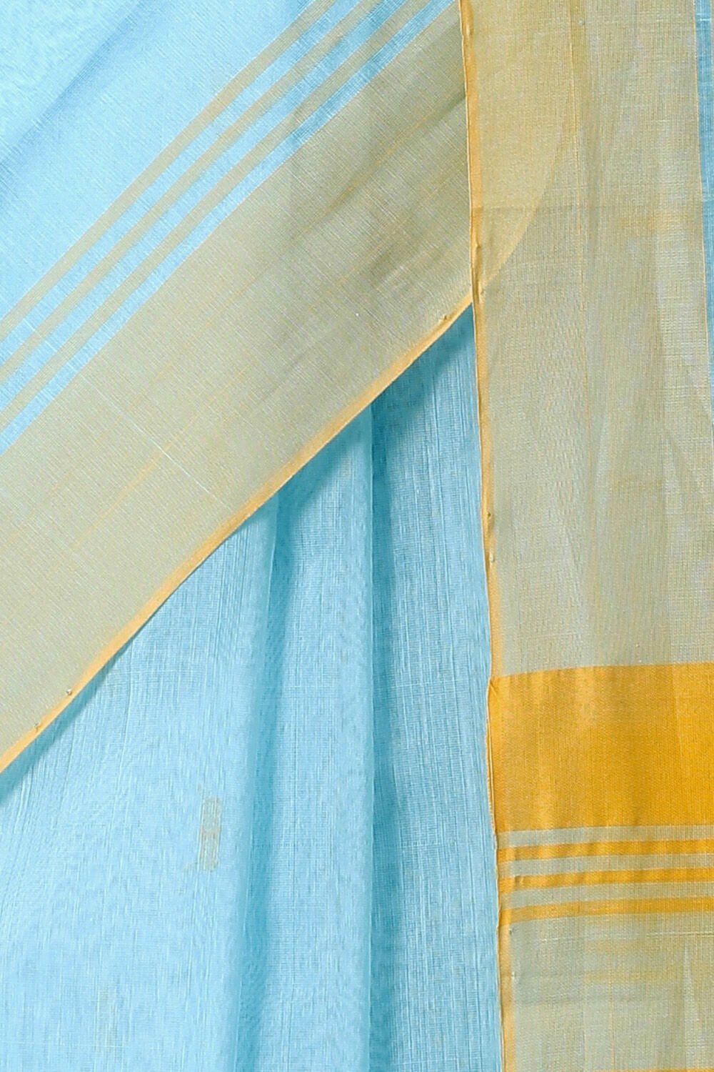 Blue Pure Silk Cotton Chanderi Saree image number null