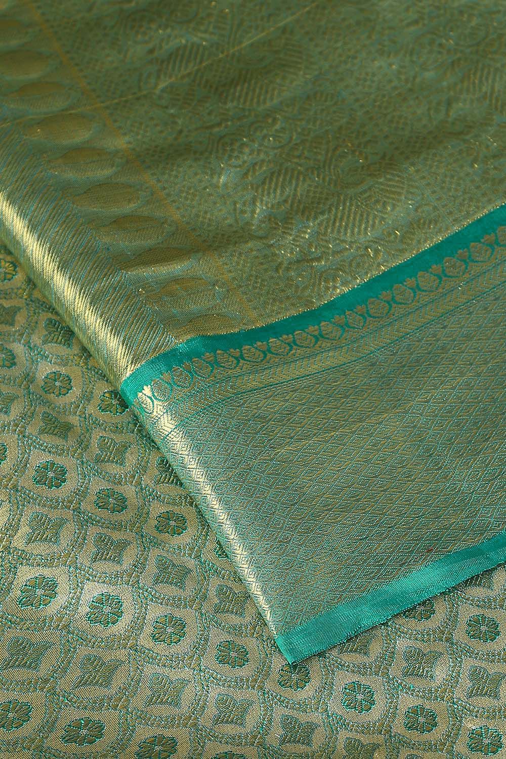 Gold Pure Silk Tissue Kanjivaram Saree image number null