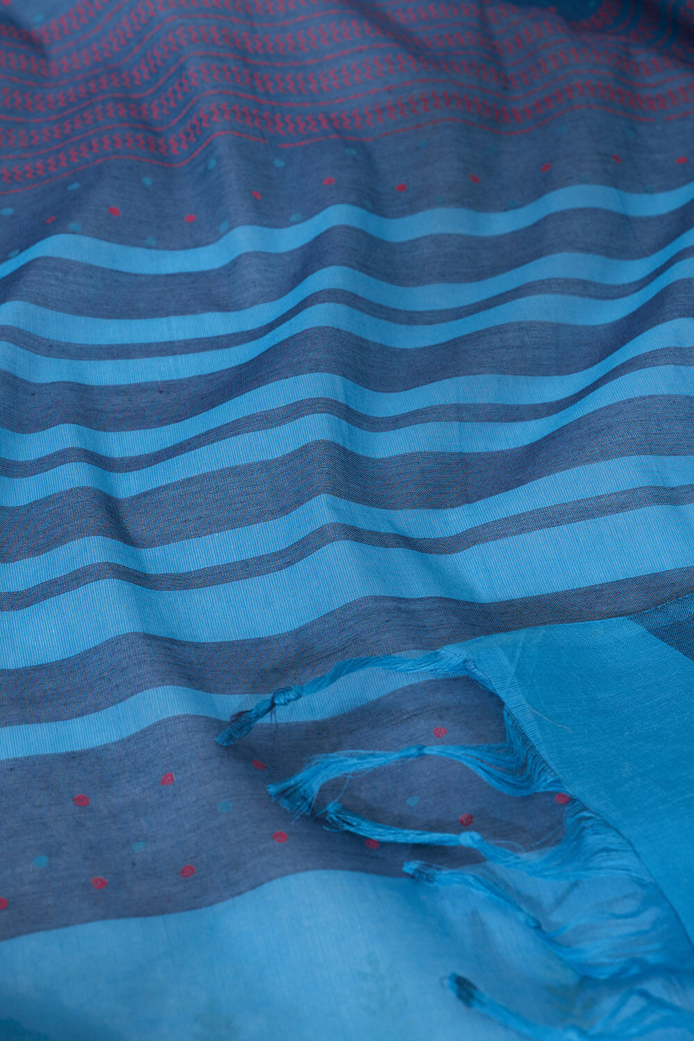 Blue Rajasthan Pure Cotton Printed Sanganeri Saree image number null