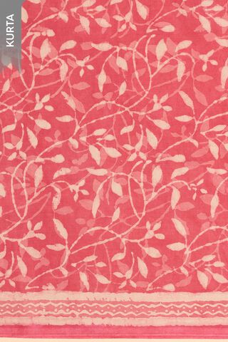 Pink Pure Cotton Dabu Block Printed Unstitched Suit Set thumbnail image number null