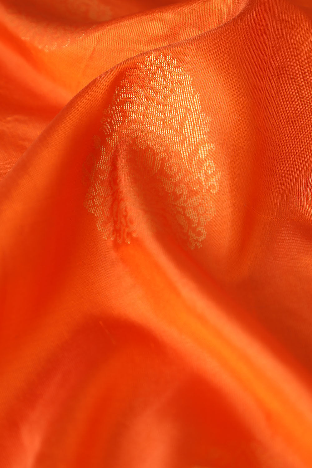 Orange Pure Silk South Saree image number null