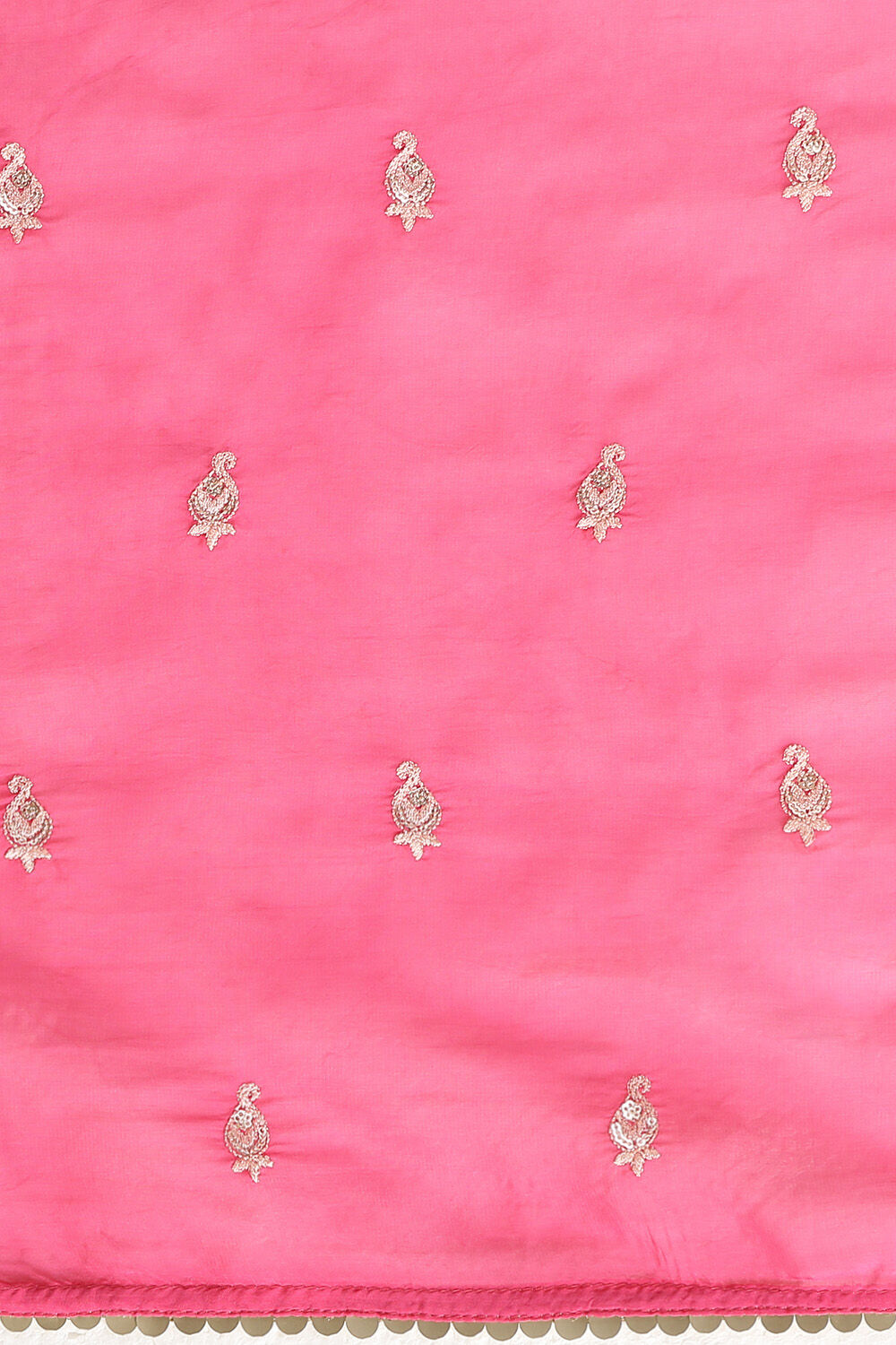 Dark Pink Viscose Embroidered Saree image number null