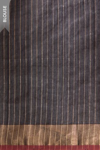 Black Pure Tussar Silk Bhagalpur Woven Saree thumbnail image number null