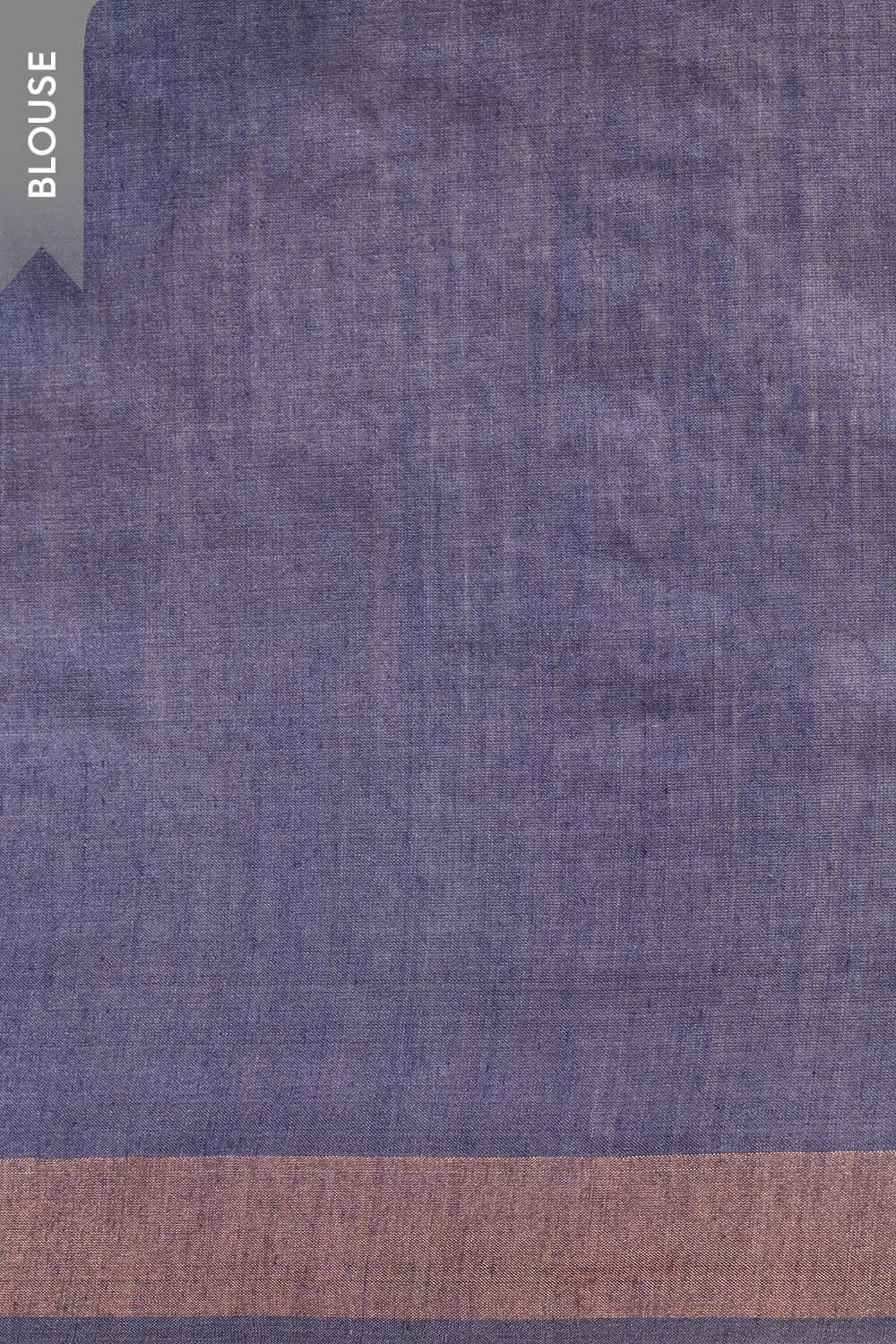 Dark Blue Chattisgarh Woven Pure Tussar Silk Saree image number null