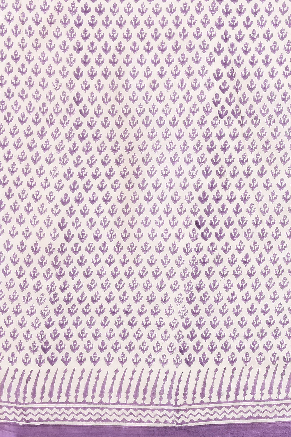 Off Pure White Cotton Sanganeri Printed image number null