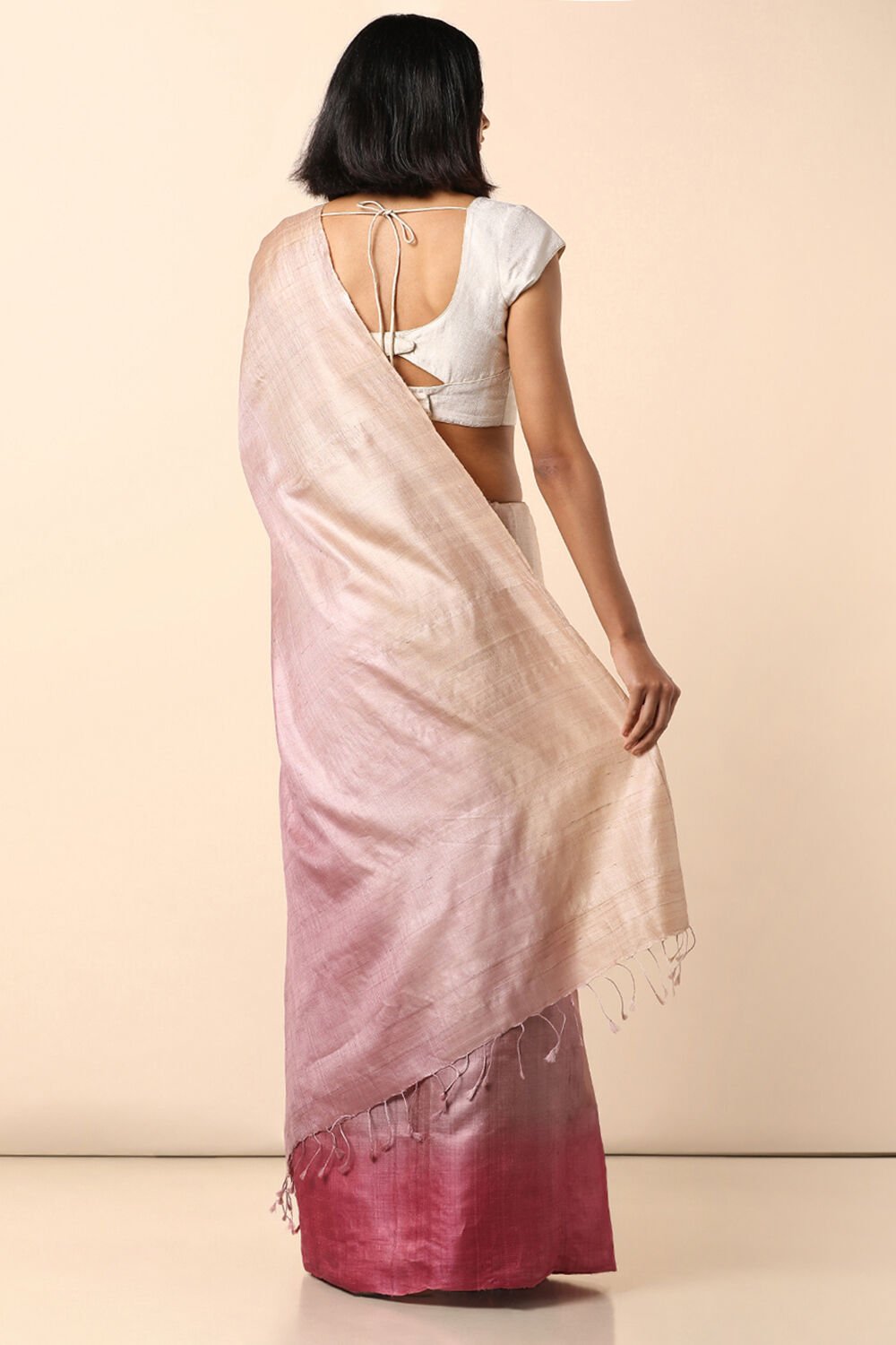 Multicolored Pure Tussar Woven Saree image number null