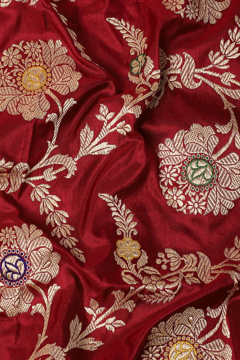 Red Pure Silk Banarasi Saree image number null