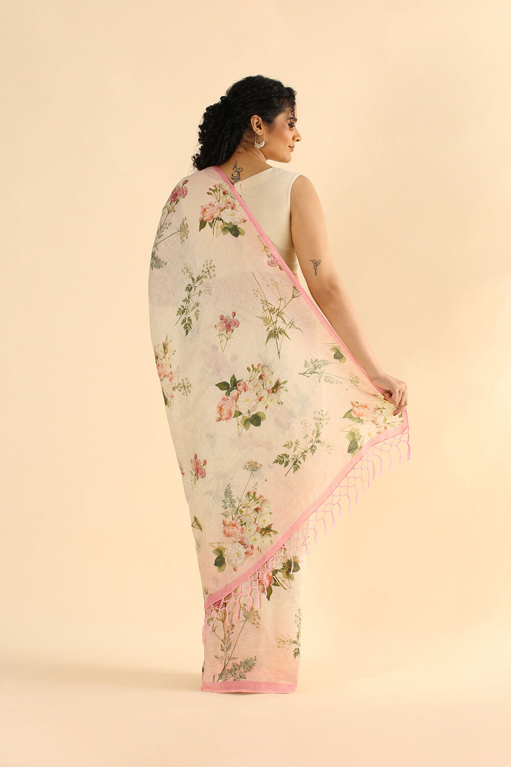 Light Pure Pink Linen Digital Printed image number null
