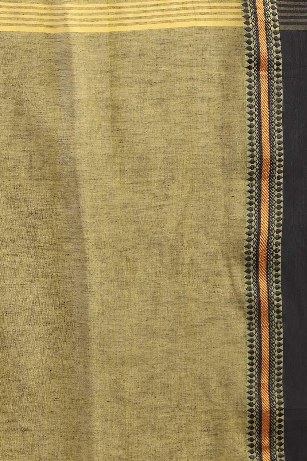 Light Pure Yellow Cotton Bengal Saree image number null