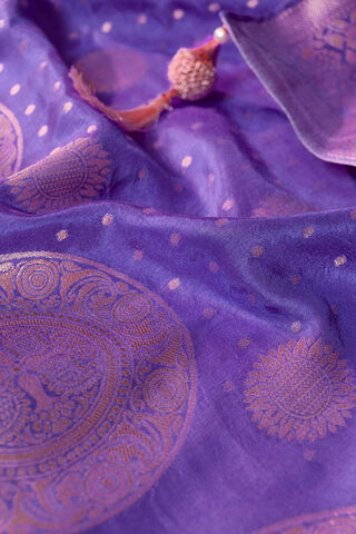 Purple Woven Pure Viscose Saree thumbnail image number null