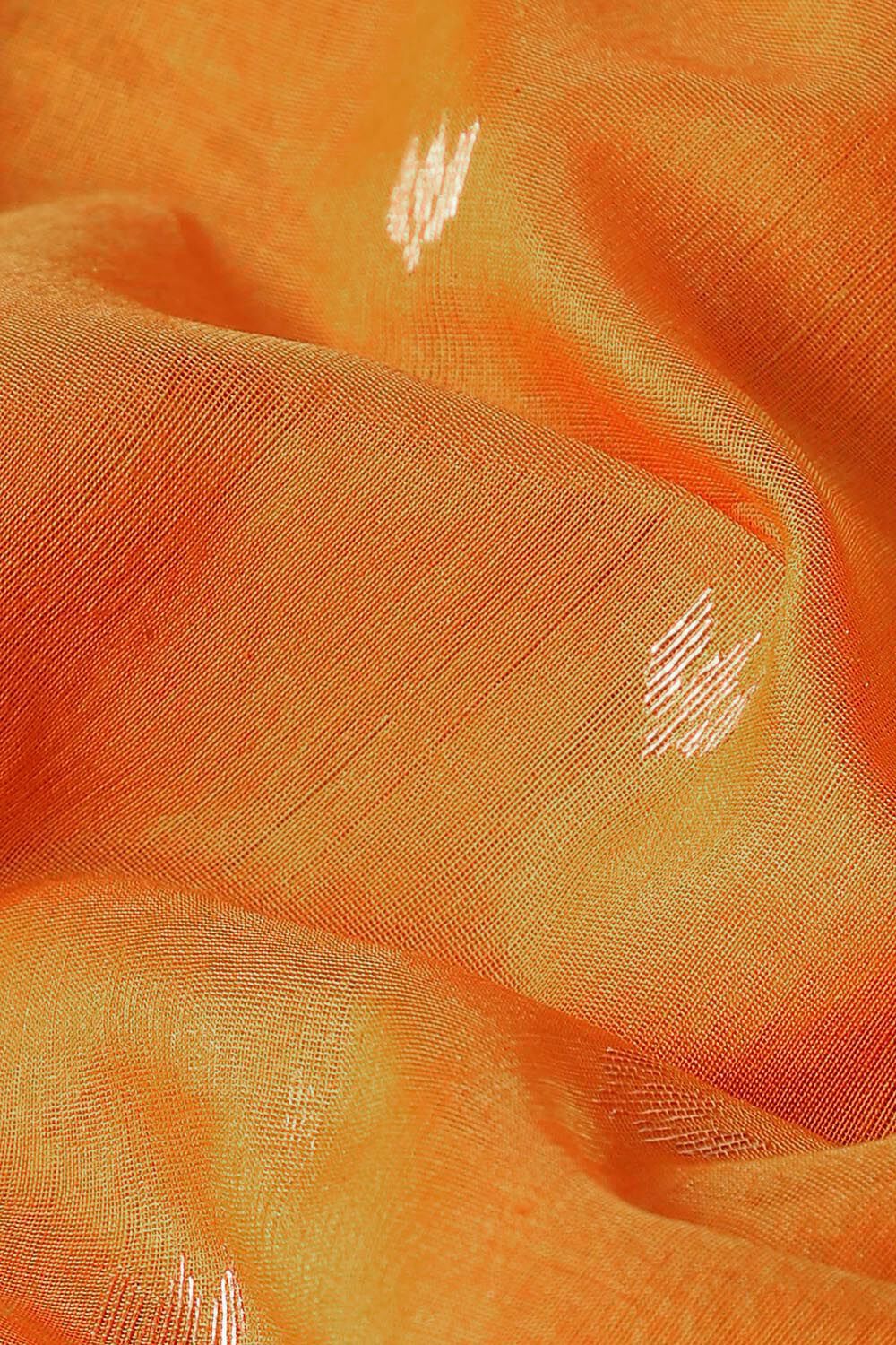 Orange Pure Silk Cotton Chanderi saree image number null