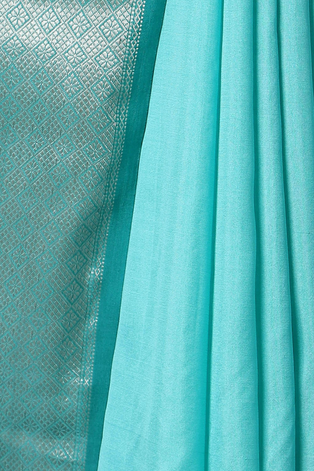 Light Blue Pure Silk Maheswari Saree image number null